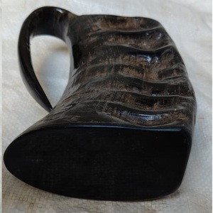 Taza de Cuerno Pulido Estilo Animal, Hecha a Mano, Color Natural Personalizado, Ecológica, Reutilizable, para Café, Té, Cerveza, Decoración del Hogar - Product Image 5