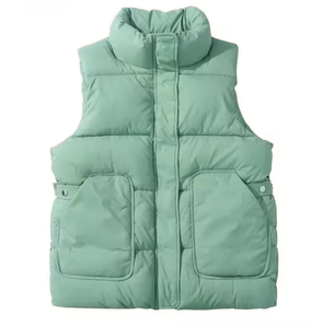 Gilet matelassé à capuche pour homme, en toile, sans manches, coupe-vent, résistant à l'eau, veste d'extérieur pour l'hiver - Product Image 5