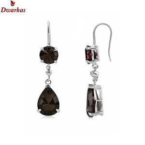Pendientes elegantes y modernos para mujer, rodio, plata de ley 925, peridoto, ónix verde, circonita cúbica, pendientes con múltiples piedras preciosas, regalo para fiesta de aniversario - Product Image 5