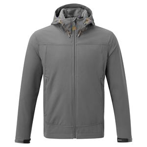 Coupe-vent softshell personnalisable pour homme, imperméable, à capuche, long, pour l'hiver, la randonnée, la pêche et le travail décontracté. - Product Image 1