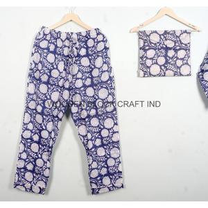 Magnifique ensemble de pyjama en coton pur à 100 % imprimé à la main avec motifs floraux, vêtements de détente, vêtements de nuit de luxe - Product Image 2