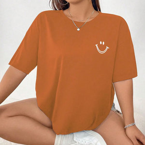 Plus Size Women's 2026 New <b>Pattern</b> Drop Shoulder T-Shirt Eco-Friendly Breathable Casual Bamboo Fiber Tops Outdoor Office - Product Image 3