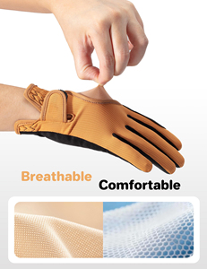Guantes de Equitación Profesionales de Verano, Diseño Nuevo a Bajo Precio, de Cuero, Completos, Impermeables, Antideslizantes, con Cierre de Velcro - Product Image 3