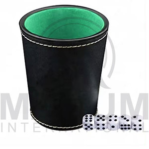 Custom Handmade Eco-Friendly Durable Pu Leather <b>Dice</b> Shaker Cup for Parties-MAKUM INTERNATIONAL Sport Modern Design - Product Image 4
