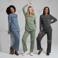Ensemble tunique à capuche et pantalon personnalisé pour femmes, compatible hijab, vêtements de sport, survêtement, vente en gros, fournisseur d'usine, OEM