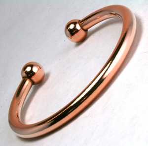 Handmade <b>Copper</b> Cuff Bracelet Rustic Hammered Metal Jewelry Round Design - Product Image 3