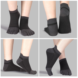 Chaussettes basses ODM pour hommes à 5 orteils, respirantes, en maille, avec talon renforcé, bande antidérapante, en coton, pour le sport, fabriquées sur mesure, usine du Vietnam - Product Image 4