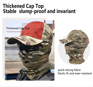 Pasamontañas Táctico Unisex Resistente al Fuego con Gorra Snapback, Máscara Facial Completa, Camuflaje, Deportes al Aire Libre, Ajustable y Transpirable - Product Image 4