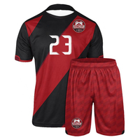Conjunto de Uniforme de Fútbol Personalizado para Hombre, Elástico en Cuatro Direcciones, Absorbente de Humedad, Antibacterial, Ecológico, Transpirable y de Secado Rápido