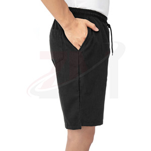 Shorts décontractés en coton pour hommes, respirants, légers, pour l'été, la plage, le sport, avec cordon de serrage à la taille, coupe décontractée, basiques et unis - Product Image 4