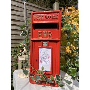 Boîte aux lettres décorative personnalisable avec emblème doré ER Crown pour décoration de mariage, fournitures de gestion d'événements sur mesure - Product Image 6