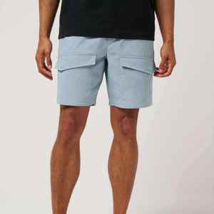 Shorts d'été pour hommes en coton 100% de haute qualité, unis, décontractés, pour affaires et occasions sociales, taille élastique, 10 couleurs, très tendance - Product Image 1