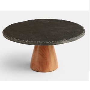 Support à gâteau décoratif à 3 niveaux, gravé à la main, artisanal, élégant, style unique, forme arrondie, pliable - Product Image 3