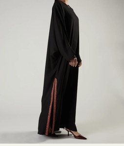 Nouvelle Abaya élégante noire traditionnelle islamique pour femmes, style Dubaï, vêtement musulman d'Arabie Saoudite, en polyester, longueur MAXI, collection Printemps 2026 - Product Image 5