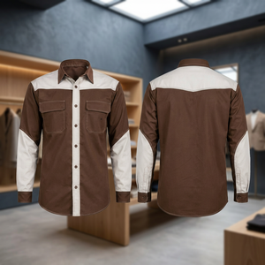 Combinaison de travail industrielle en coton avec logo personnalisé, haute visibilité, résistante aux acides, uniforme de mécanicien robuste, taille élastique, pour ouvrier d'usine, OEM - Product Image 4