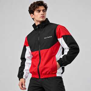 เสื้อแจ็คเก็ตกันลมผู้ชาย Sam Tactical รุ่น Color Block คอตั้ง ซิปหน้า ผ้าโพลีเอสเตอร์ สไตล์สปอร์ต เหมาะสำหรับฤดูใบไม้ผลิ ราคาประหยัด - Product Image 1