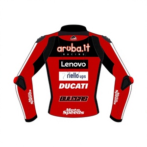 Nicolo Bulega WSBK MotoCP Cowhide/Kangaroo Leather Track Riding/Racing Made To Measure Hump <b>Mens</b> <b>Biker</b> <b>Jacket</b>/Chaqueta CE - Product Image 2