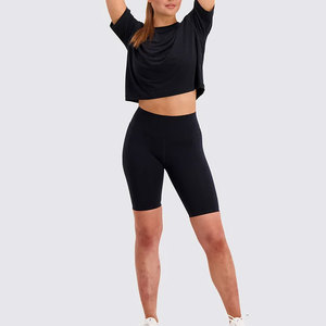 Haut de yoga d'extérieur pour femme, grande taille, léger, couleur unie, vêtement de fitness, t-shirt court de course athlétique - Product Image 4