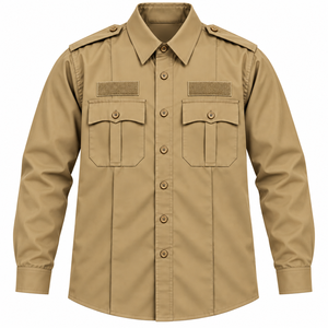 Camisa de Guardia de Seguridad para Hombre a Precio de Fábrica, Camisa de Trabajo Personalizada de Manga Larga, Uniforme de Trabajo, Camisa de Servicio, Camisa de Trabajo Personalizada para Guardia - Product Image 1