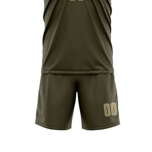 Ensemble de maillots de football personnalisés en polyester pour hommes, dernières tendances, ensemble de vêtements de football pour jeunes, imprimé camouflage, polyester sublimé, manches courtes - Product Image 2