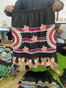 Women's Bohemian A-Line Embroidered <b>Skirt</b> <b>With</b> Floral Pattern <b>Elastic</b> <b>Waist</b> Soft Cotton Mini <b>Skirt</b> All Seasons Wear - Product Image 6