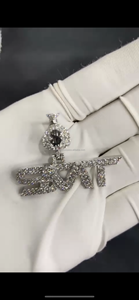 RB Gems Customized Christian Gold Plated IGI Certified KING Cut Diamond Charm Pendants VVS Hip Hop Link <b>Chain</b> Rose Gold White - Product Image 2