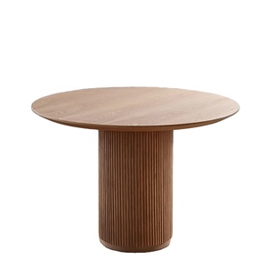 <b>Round</b> <b>Dining</b> <b>Table</b> Modern Made of Solid Teak Wood Frame with Natural Wood Color High Quality Material <b>for</b> Indoor and Outdoor Use - Product Image 1