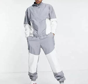 Conjunto Deportivo de Alta Calidad con Logotipo Personalizado, Chaqueta Cortavientos y Pantalones Deportivos para Hombre, Talla Grande, Chaqueta Cortavientos de Nailon - Product Image 1