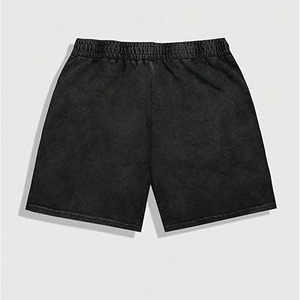 Pantalones Cortos Estampados con Efecto Ácido para Hombre, Estilo Urbano con Tipografía Moderna, Algodón Suave al Tacto, Ideales para Gimnasio y Entrenamiento, Colección 2026 - Product Image 3