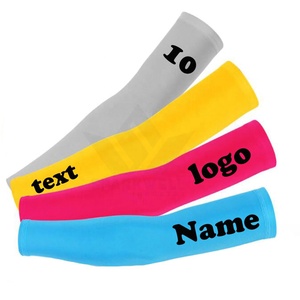 Manchons de cyclisme personnalisés avec impression de texte, protection anti-UV, unisexe, pour adultes, manchons de compression sportifs - Product Image 2