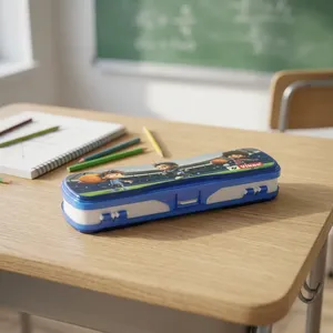 Estuche para Lápices VIKAS MINI, Organizador de Almacenamiento de Plástico Duro y Resistente para Lápices, Sacapuntas, Marcadores y Uso Escolar Diario - Product Image 4