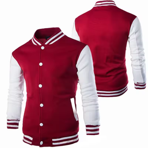 Custom Men's Varsity Jacket Premium Wool Blend Letterman Coat Rib Knit Collar Private Label OEM ODM Wholesale Outerwear - Product Image 4