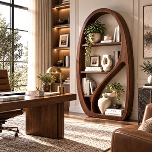 Estantería Moderna Escultural de Madera BS36 con Curvas Orgánicas y Estantes Fluidos para una Biblioteca Artística en el Hogar o una Sala de Estar Elegante - Product Image 2
