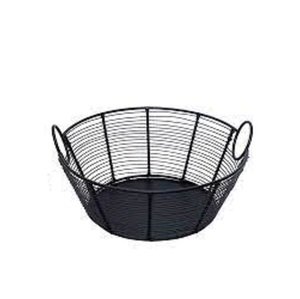 Metal <b>Wire</b> Fruit <b>Basket</b> Bowl Shape With Wooden Base Modern Storage <b>Basket</b> For Kitchen Use Home Storage <b>Basket</b> - Product Image 2