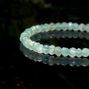 AAA Natural Aquamarine <b>Bracelet</b> Handmade Healing Crystal Stretch <b>Bracelet</b> Dainty Blue Gemstone <b>Bracelet</b> Wholesale Jewelry Making - Product Image 2