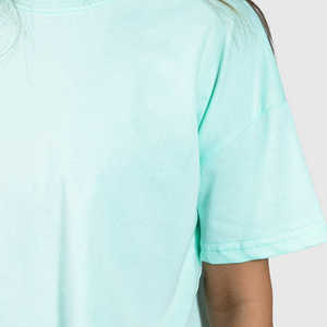 Camiseta Corta para Mujer, Estampada, Cuello Redondo, Algodón, Transpirable, Ecológica, Comprimida - Product Image 3