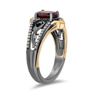 Anillo de Cóctel de Lujo para Mujer, Estilo Vintage, Joyas Imperiales, Plata 925, Diamante Ovalado con Engaste en Bisel, Perla de Agua Dulce, Chapado en Oro - Product Image 2