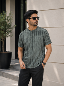 Camiseta Polo a Rayas para Hombre, Algodón y Poliéster Premium, Fabricante Personalizado, Camiseta Polo a Rayas para Hombre - Product Image 3