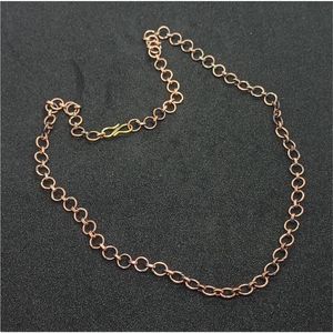 Cadena de Cobre Rojo Sólido, Joyería Antiartritis - Collar de Cobre Trenzado Hecho a Mano, Cadena de Cobre 100% Puro para Colgantes - Product Image 6