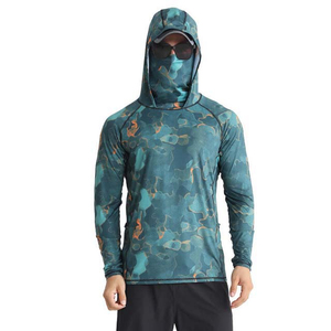 Sudadera con Capucha para Pesca para Hombre, Protección UPF 50, Secado Rápido, 100% Poliéster, Sublimación Completa, Cierre de Pullover - Product Image 1
