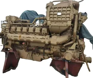 محرك ديزل بحري أصلي مستعمل من السلسلة 396 بقوة 1902 كيلو واط 2100 دورة في الدقيقة MTU 12v396 مع علبة تروس ZF