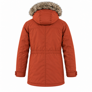 OEM Custom <b>Mens</b> Insulated Parka Jacket Faux <b>Fur</b> <b>Hood</b> Waterproof Four Pocket Winter <b>Coat</b> Private Label - Product Image 2