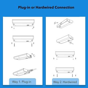 LED Cabinet <b>Lights</b> Fixture Hardwired Smart Undercabinet Lighting Alexa & Google Enabled Plug Direct <b>Wire</b> Dimmable - Product Image 3