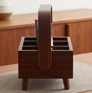Unités de rangement en bois et étagères, paniers de rangement, organisateurs de rangement pour la maison, paniers en bois pour ustensiles de cuisine - Product Image 3