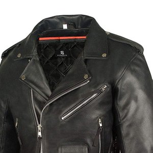 Men's <b>Genuine</b> <b>Leather</b> <b>Jacket</b> Full Sleeve Winter Wear Slim Fit Stand Collar Vintage Style Breathable Windproof Casual Outdoor - Product Image 6