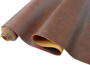 Piel Genuina de Vacuno para Tapicería, Tela de Ante Cepillado, Color Sólido Azul, Rollo 100% Piel Animal Original con Grano, En Venta - Product Image 5