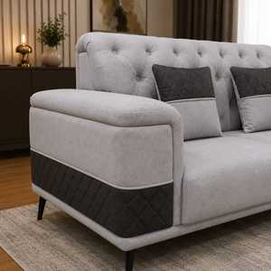 Juego de Sofás Modernos de Tela, 3 y 2 Plazas, Muebles para Sala de Estar, Juego de Sofás Tapizados Premium con Cojines, Económico - Product Image 5