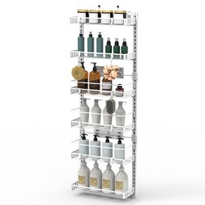 6-Tier Over the Door Pantry Organizer Carbon Steel 110LBS Easy Install Door <b>Storage</b> Rack for <b>Kitchen</b> <b>Storage</b> - Product Image 4