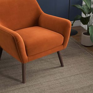 Chaise Longue Panom in Velluto Arancione Bruciato per Relax e Riposo - Product Image 2