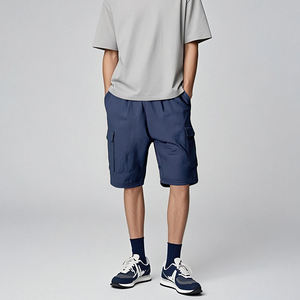 Shorts de sport décontractés taille haute 100 % coton avec logo personnalisé, écologiques, séchage rapide, respirants, côtelés, sans coutures, pour le yoga et le cyclisme - Product Image 1